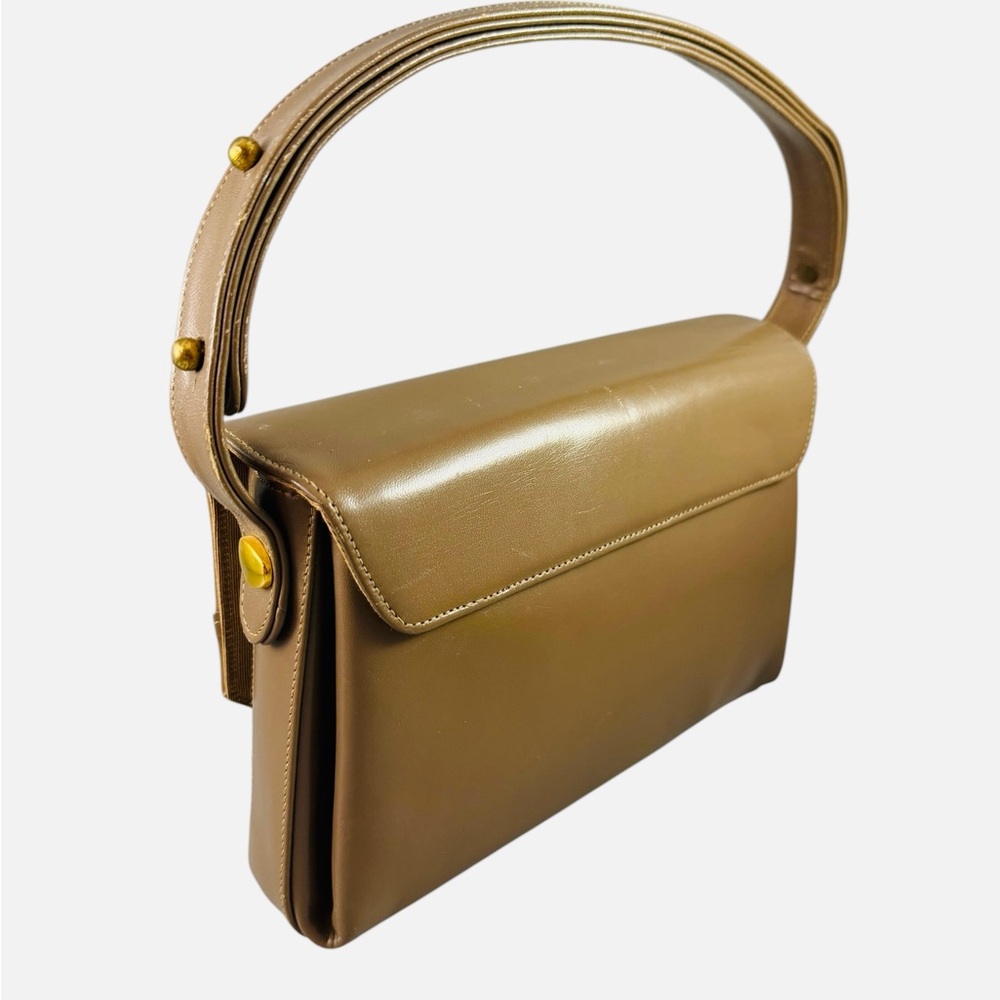 Erik For Holiner Vintage Leather Clutch Gold Plated Snap Closure Purse Evening - Picture 2 of 10